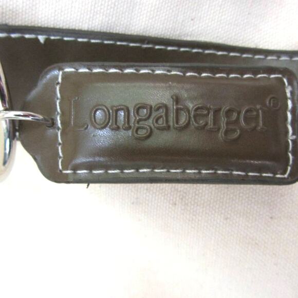 *MUST BUNDLE* Longaberger Canvas & Denim Tote Travel Bag with Keychain - Picture 5 of 9